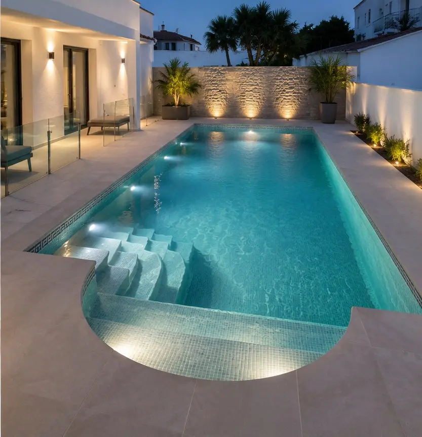 Piscina y solárium — Después